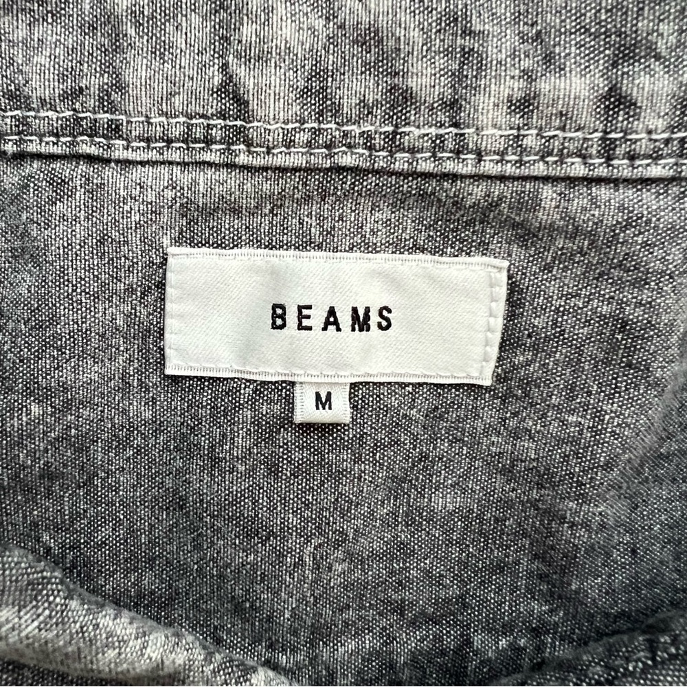 Beams Plus Japanese Chambray 100% Cotton Work Shirt - Picture 4 of 7